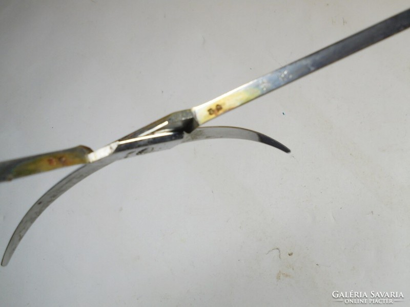 Old iron scissors bent with rs marking, surgeon's medical scissors - total length: 18 cm