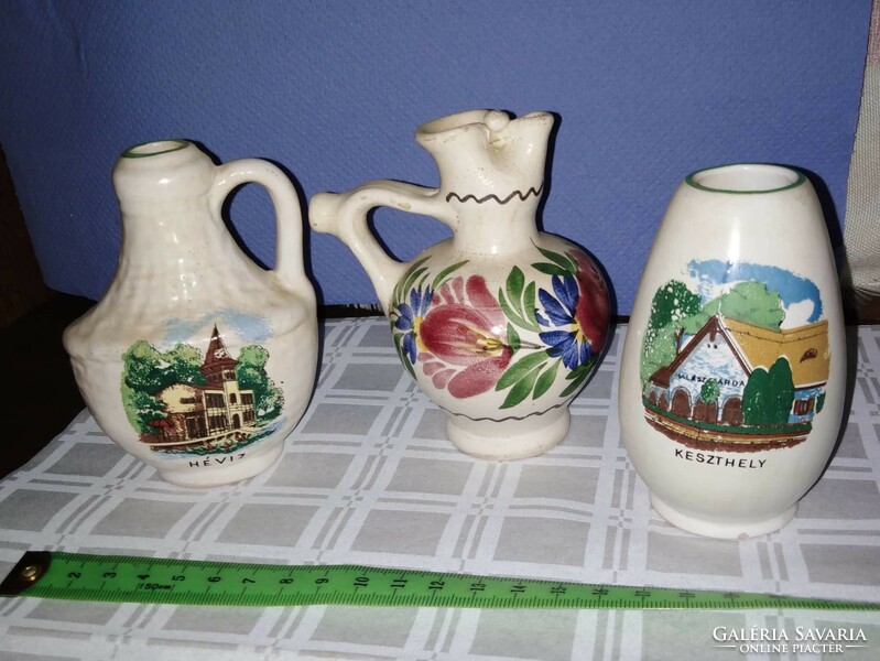 3 Small ceramic vases for sale