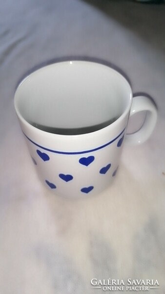 Blue heart Zsolnay cup, mug 19.
