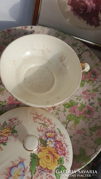 Antique English sauce bowl with lid