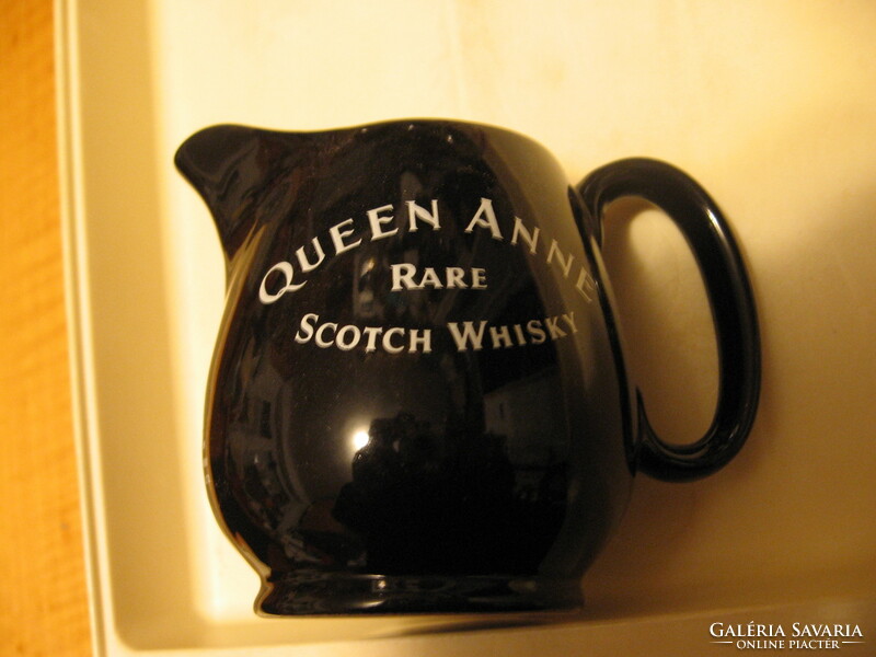 Retro queen anne scotch whiskey small black jug regent england london