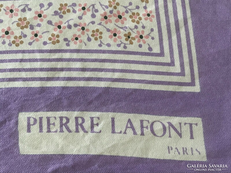 Vintage pierre lafont paris silk scarf, 76 x 76 cm
