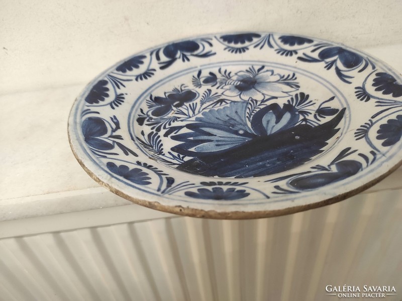 Antique delft blue pattern porcelain plate delft 59 6796