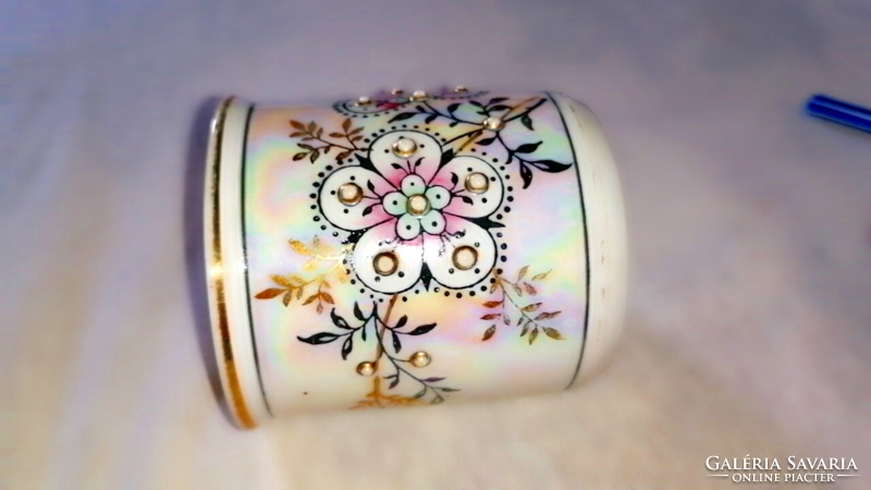 Antique, hand-painted bider cup