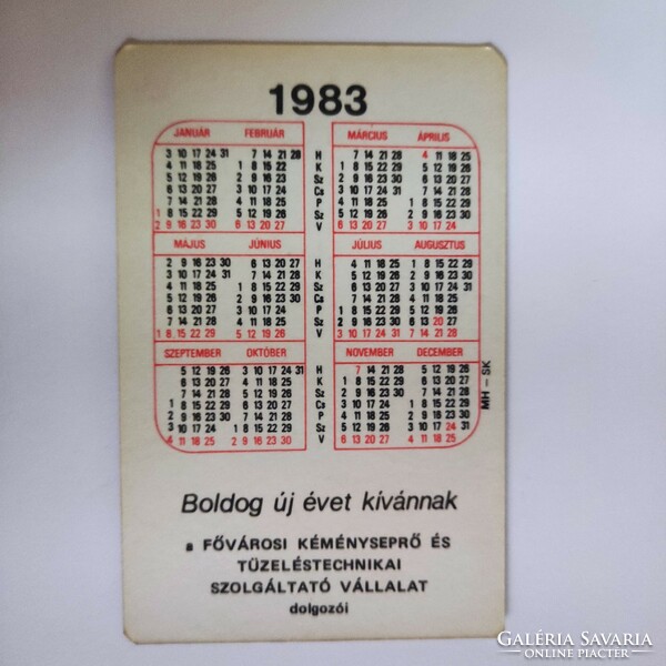 Chimney sweeper card calendar 1983