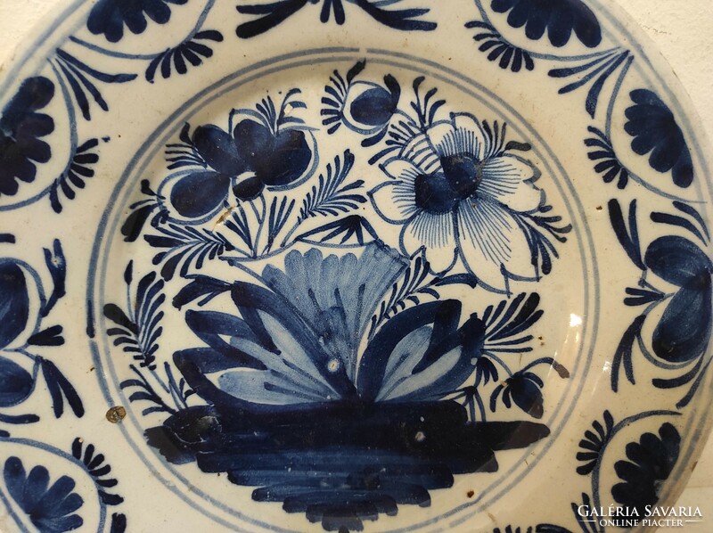 Antique delft blue pattern porcelain plate delft 59 6796