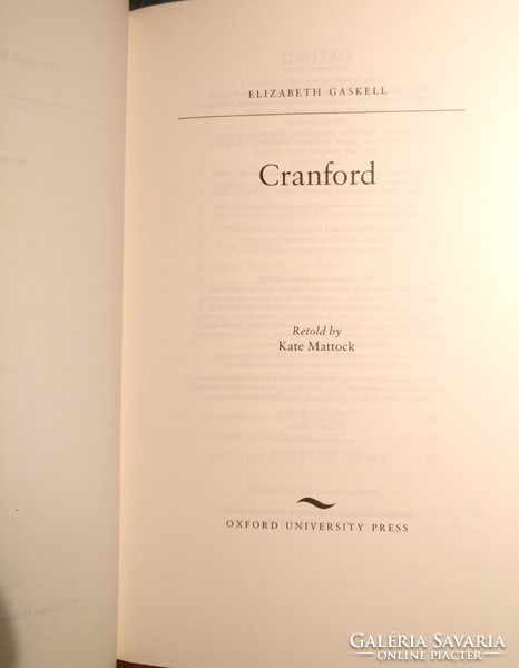 Gaskell: Cranford. Oxford university press, 4. Szint, ajánljon!