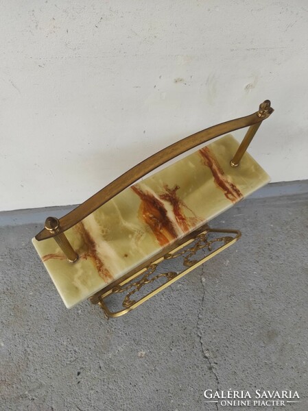 Antique patina copper fish leg newspaper holder onyx flat telephone table newspaper holder 742 6899