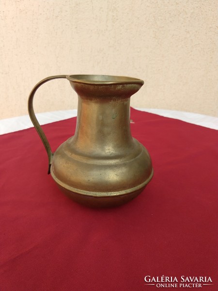 Large thick-walled copper ram, jug.. 17 Cm,, 1.1 kg..