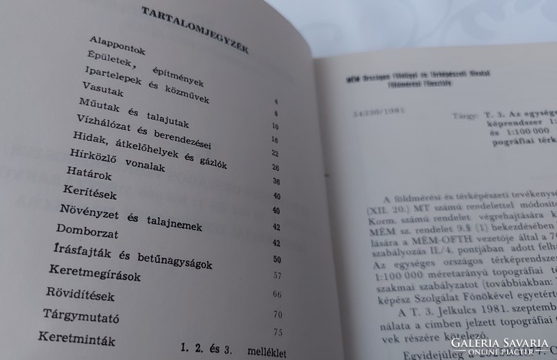 Az egységes országos térképrendszer topográfiai térképeinek jelkulcsa, 1981-es kiadás