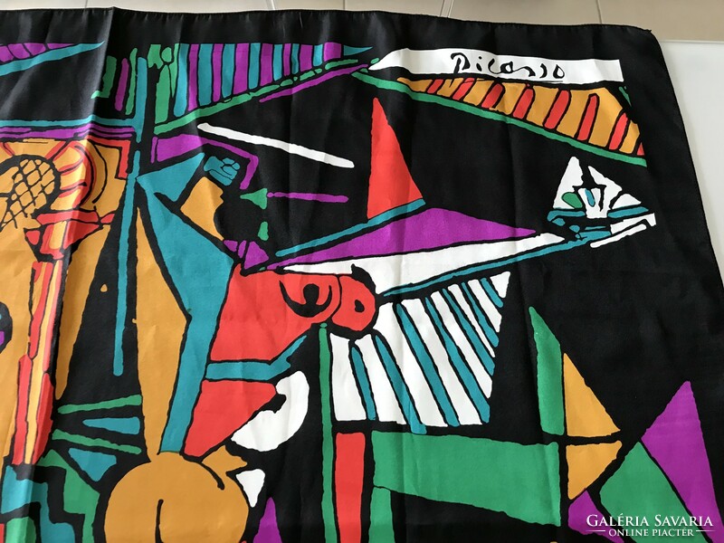 Picasso painting scarf, 87 x 87 cm