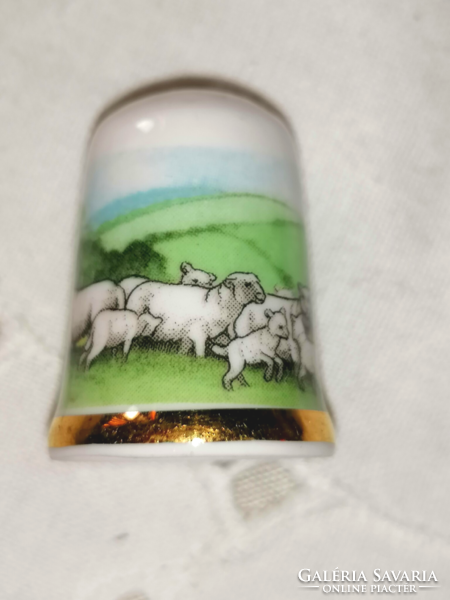 A shepherd with sheep, a life picture with a scenic thimble. 22.