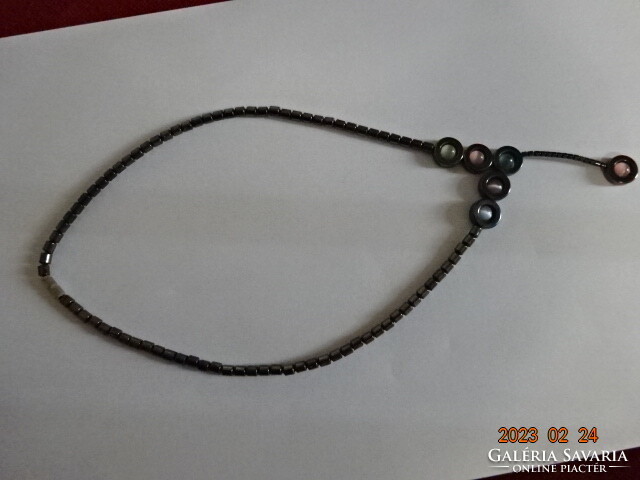 Colorful stone necklace, length 49 cm. Jokai.