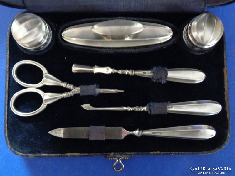 Silver manicure set circa 1890