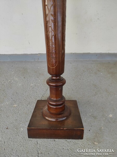 Antique flower holder stand wooden column postman 756 6907