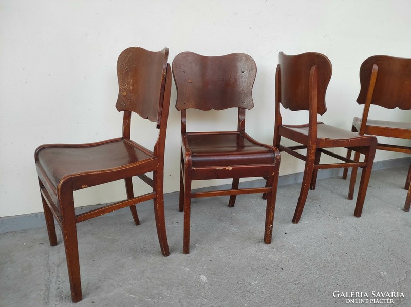 Antique thonet bent chair 4 pieces without markings 728 6891