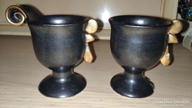 Pair of ceramic egg holders