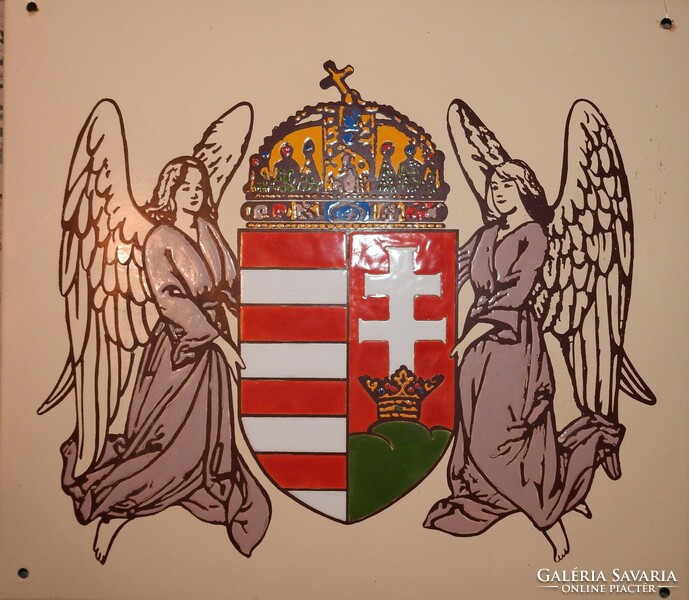 Szent Korona címer - zománckép - tűzzománc kép