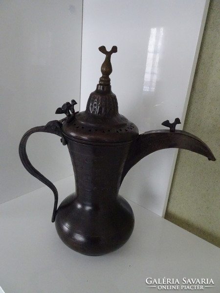 Antik bronz oszmán közel-keleti  arab kávéskanna