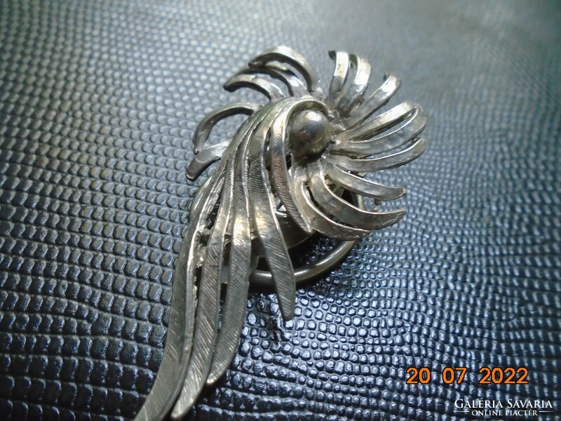 Rotating flower ring scarf clip, brooch