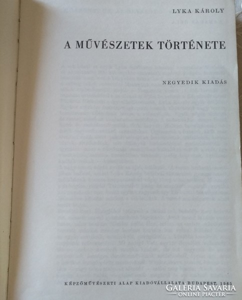 Lyka Károly: A művészetek története, ajánljon!