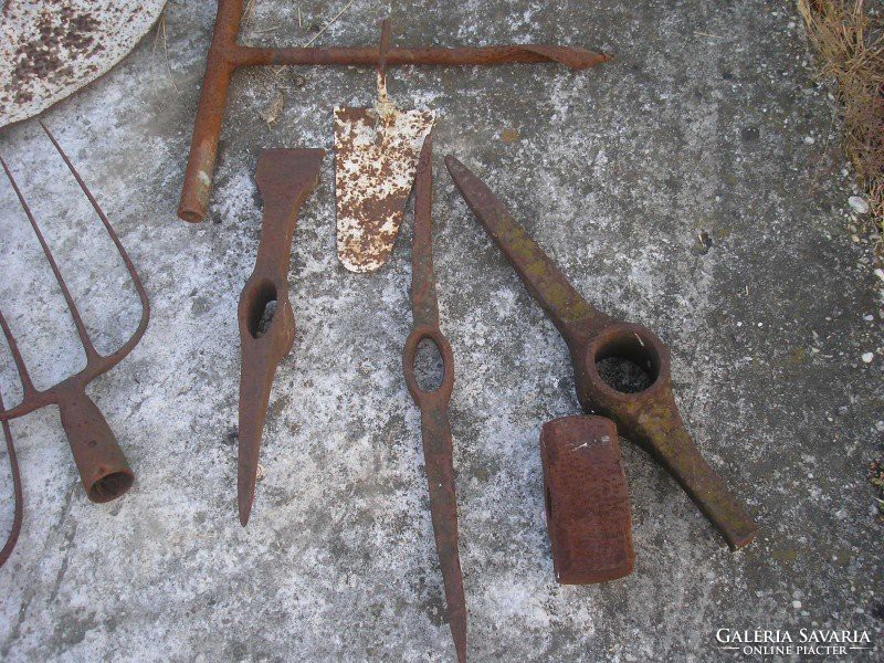 Em6 pickaxes for landscape house 2 pcs + 1 pcs adjustable handle 90-130 cm iron fork + 3 kg hammer head for sale