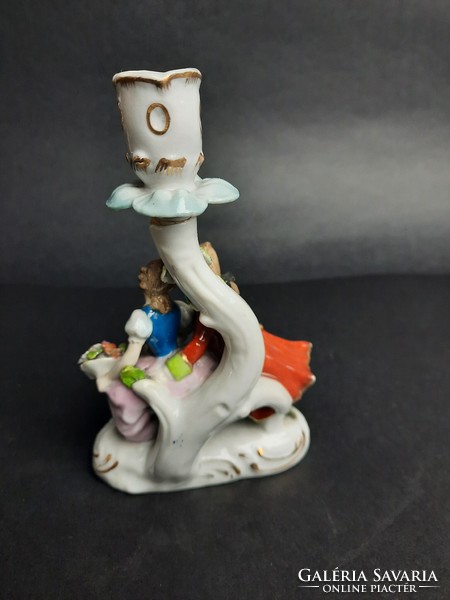 Romantic ludwigsburg porcelain figure - candle holder? /423/