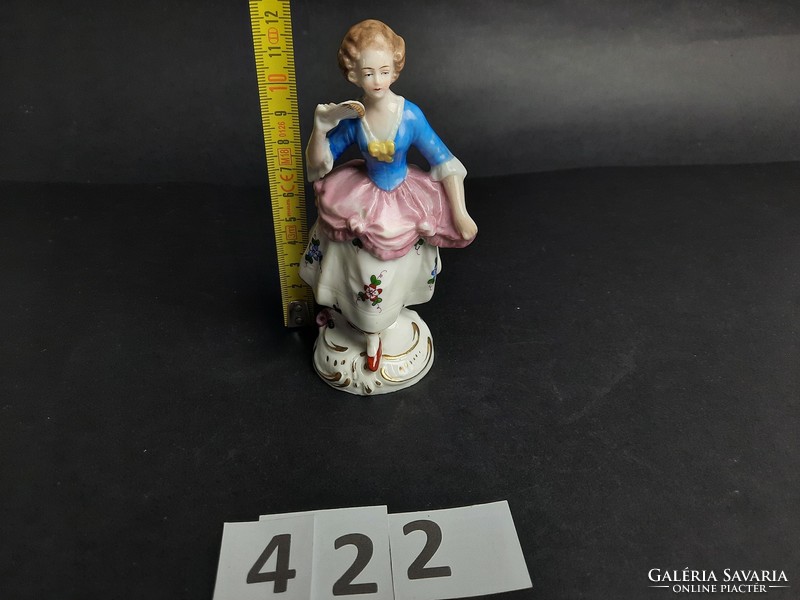 Antique sitzendorf porcelain - lady with fan /422/