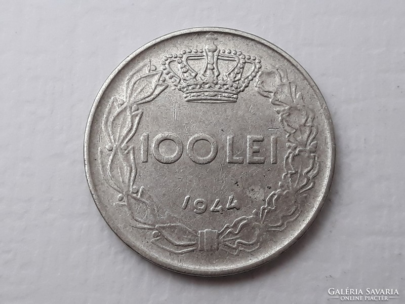 Románia 100 Lej 1944 érme - Román 100 Lei 1944 külföldi pénzérme