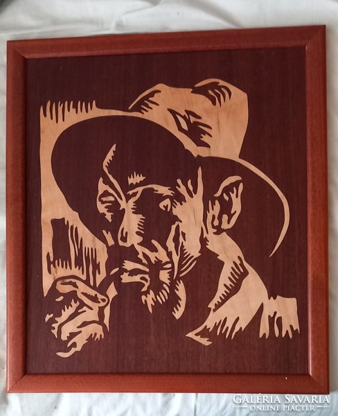 Inlaid picture (Uncle Piper in a 36.5 * 41 cm frame)