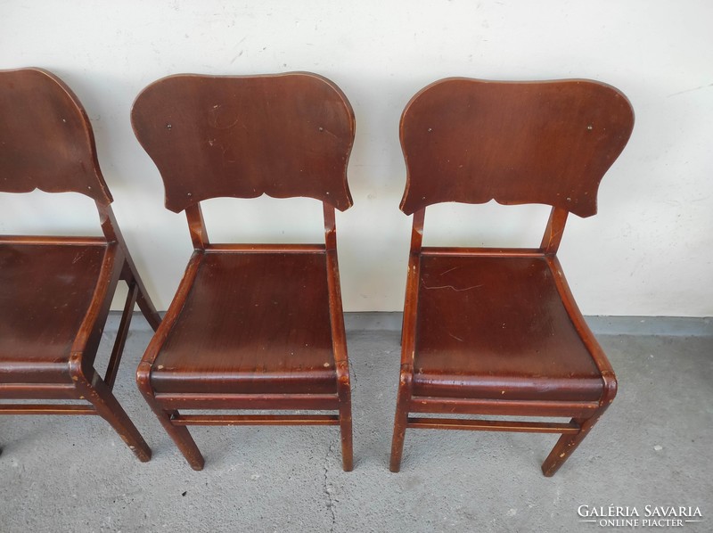 Antique thonet bent chair 4 pieces without markings 728 6891