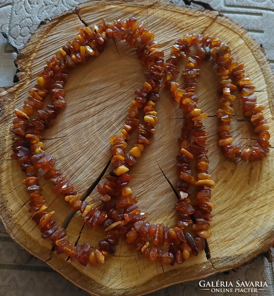 Long natural amber necklace