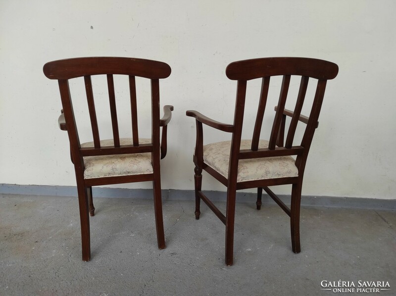 Antik karosszék karfás karos szék kárpitozott keményfa fotel 52 6849