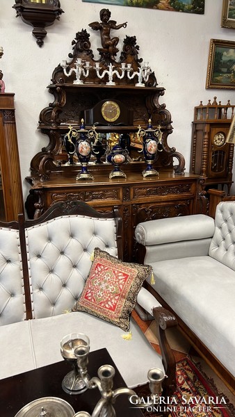 Renovated neo-baroque style lounge sofa set 1+1+3