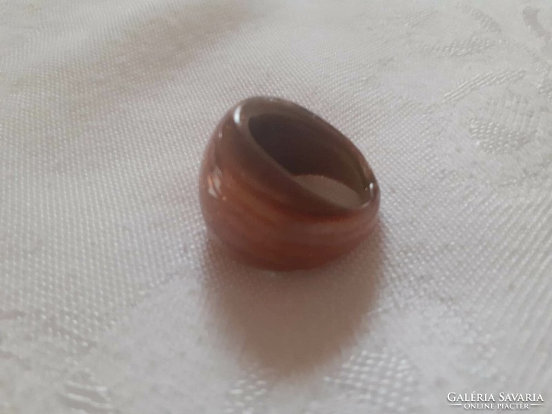 Nyaklánc szív alakú muranoi  medállal, gyűrűvel (kisméretű)