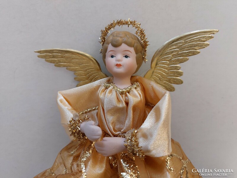 Christmas golden angel top decoration 20 cm