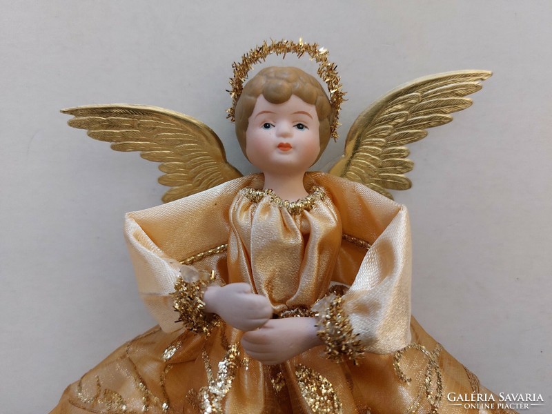 Christmas golden angel top decoration 20 cm