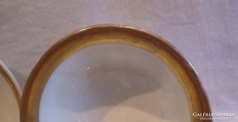 Antique tk klösterle 1830-1893 thick porcelain extra large tea cup + saucer