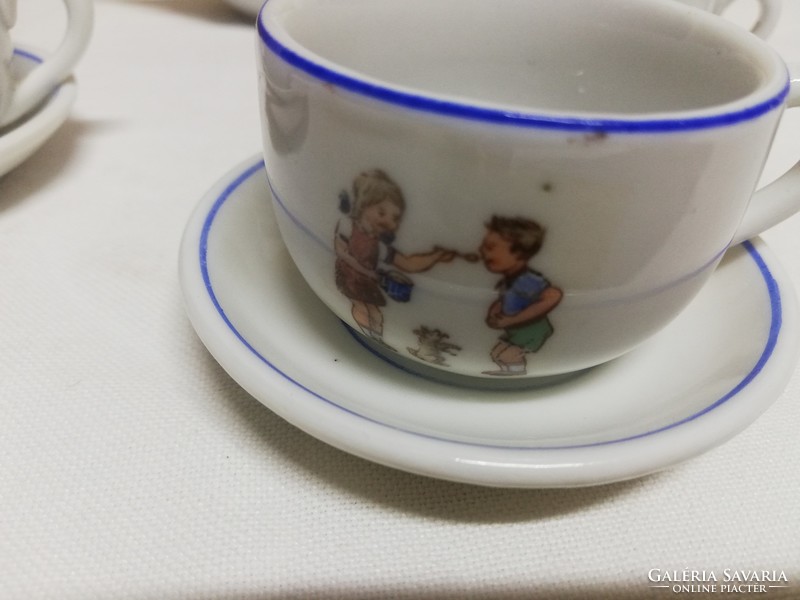 Antique porcelain children's patterned mugs toy