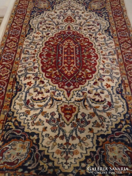 Beautiful medallion motif hand-knotted oriental wool Persian rug is impeccable