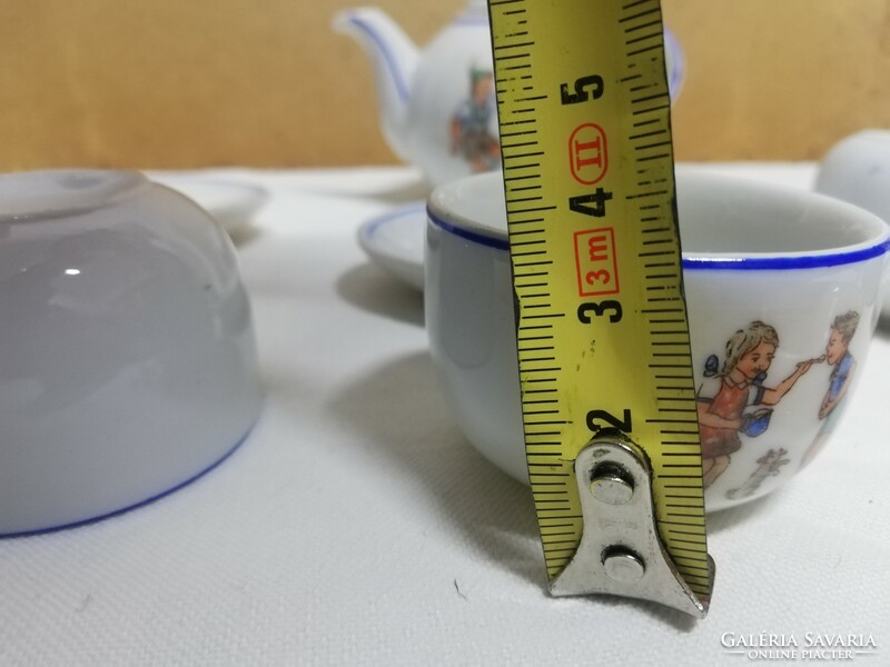 Antique porcelain children's patterned mugs toy