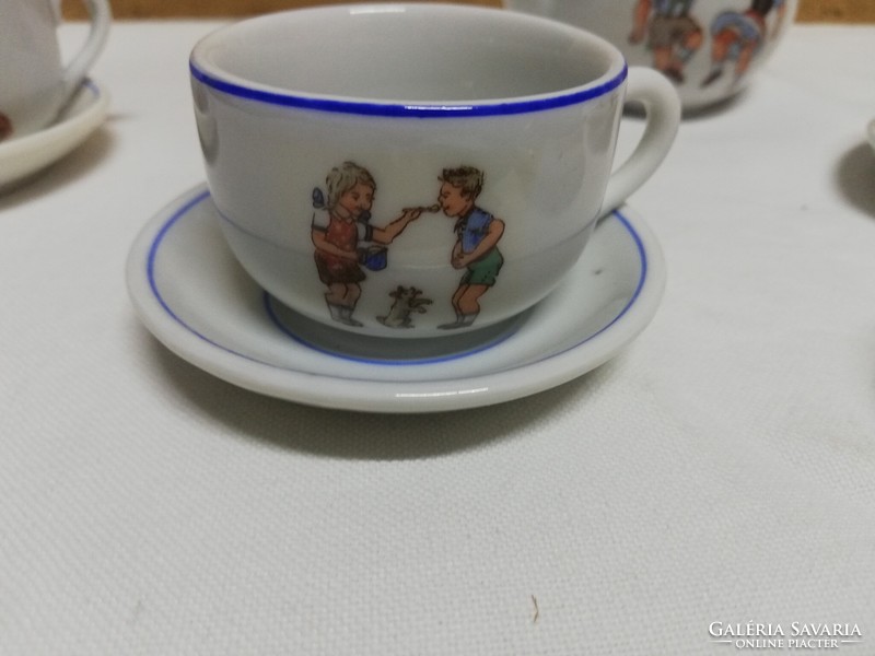 Antique porcelain children's patterned mugs toy