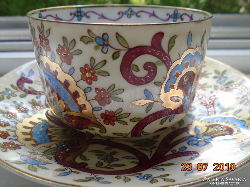 1889 Royal austria gutherz oscar and edgar izniki pomegranate flower pattern tea set