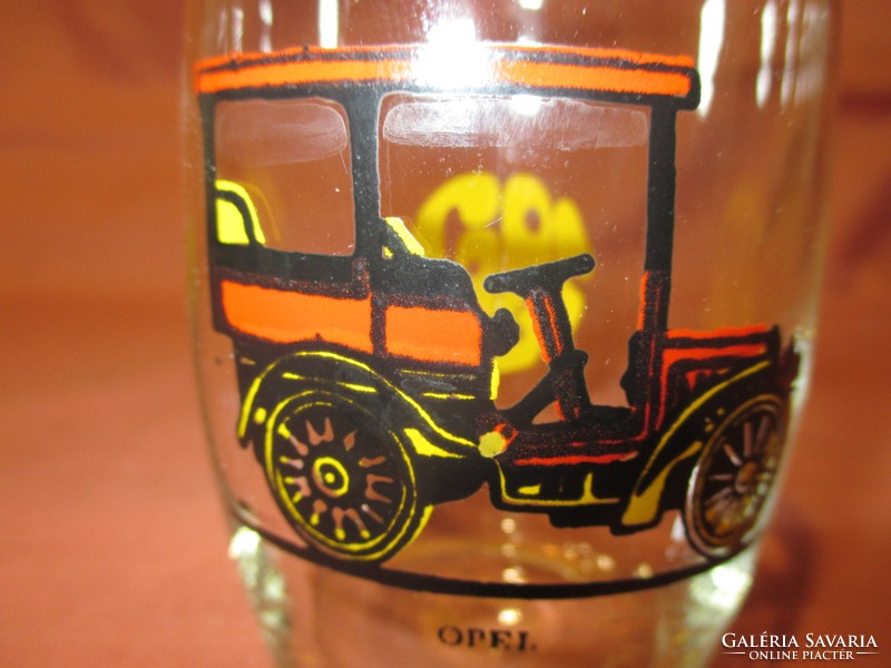 Retro autós üveg pohár