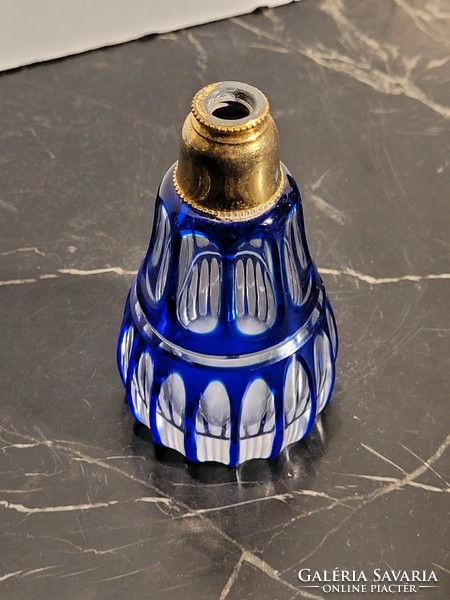 Csiszolt Kristály Parfümösüveg -- kék parfümös üveg