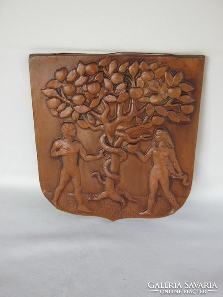 Ceramic wall decoration Adam and Eve