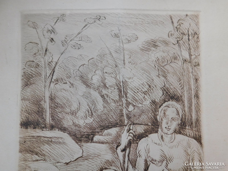 Pór Bertalan (1880 - 1964): Aranykor 1912.rézkarc,grafika