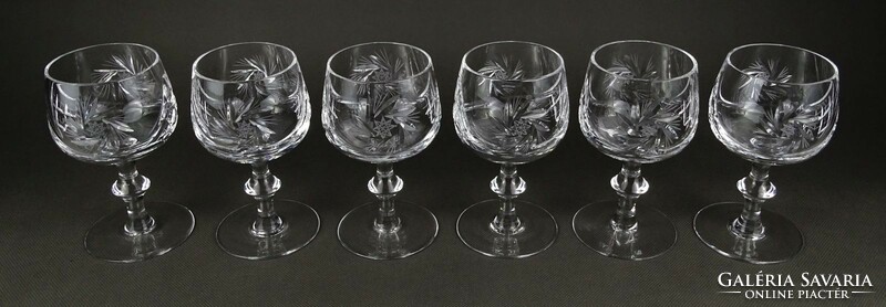 1M166 lip crystal glass set 6 pieces