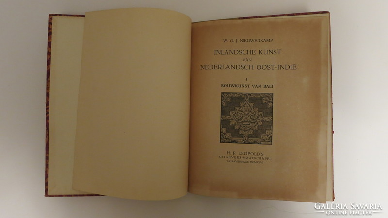Bali építészete -gazdagon illusztrált antik holland könyv 1926-ból