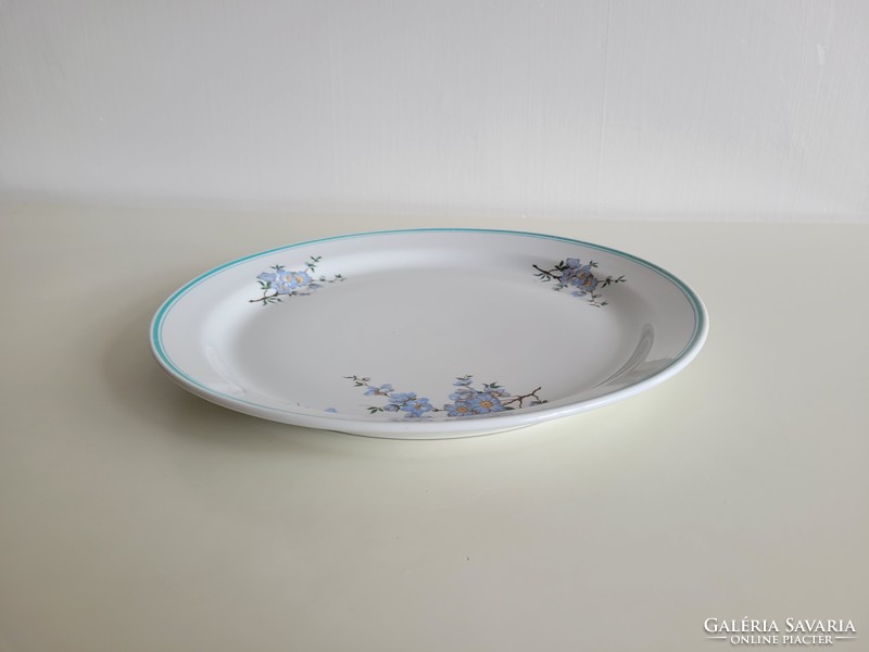 Retro large size 30 cm forget-me-not pattern old Hólloháza porcelain bowl tray